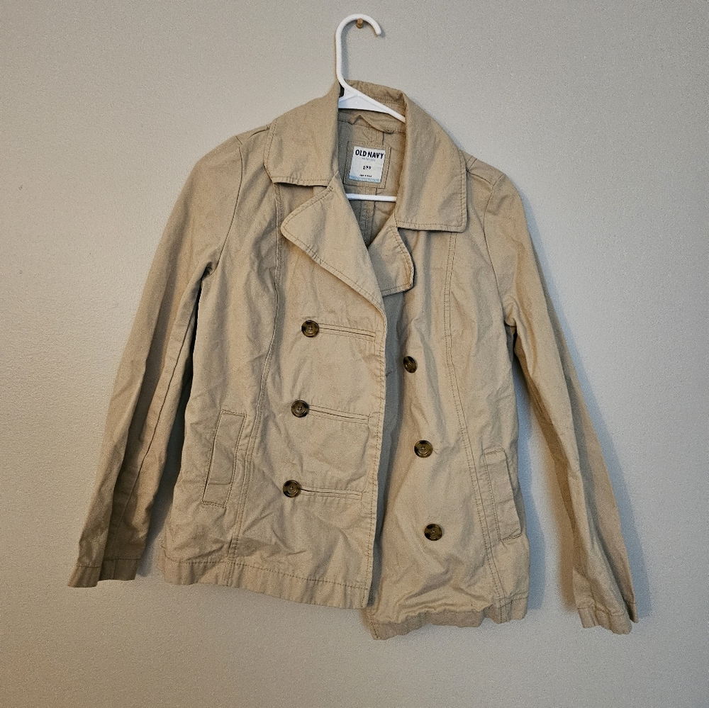 Small Old Navy Tan Pea Coat